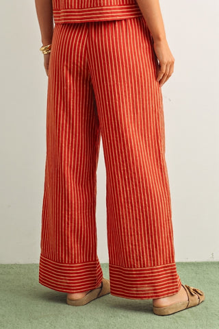 Striped Print Straight Pants