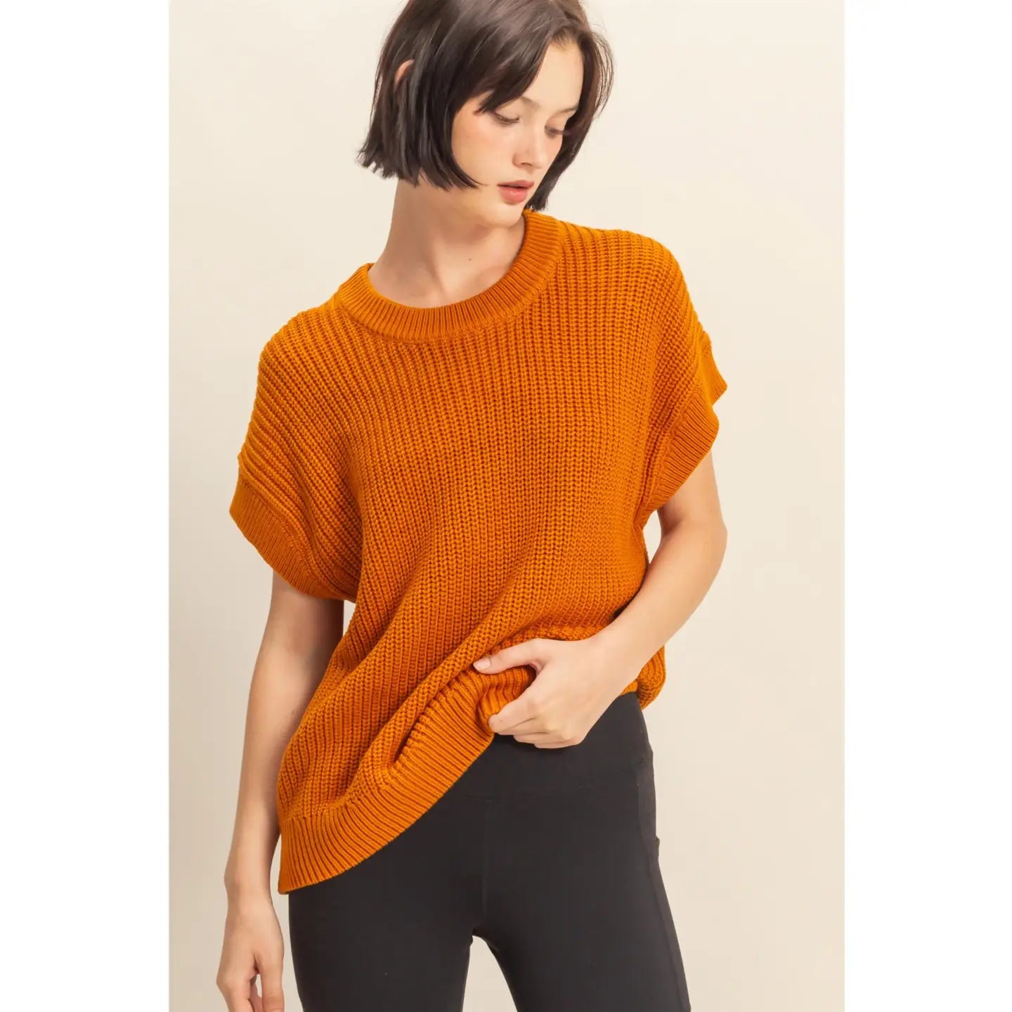 Short Sleeve Oversized Sweater