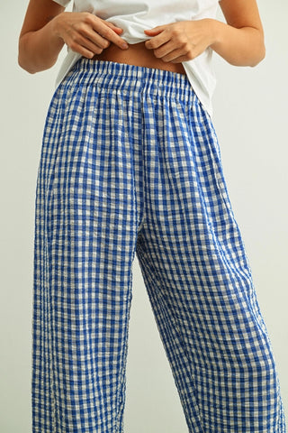 Gingham Pattern Pants
