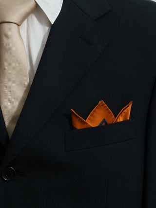 Noir Floral Silk Pocket Square