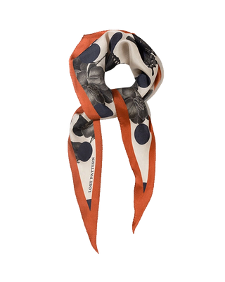 Noir Floral Silk Neckerchief