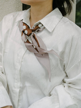 "Retro Polka" Silk Neckerchief