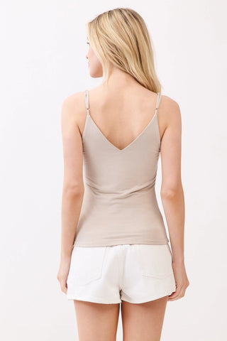 Double Layered V- Neck Cami Top