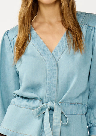 Tencel Drawstring Crop Top