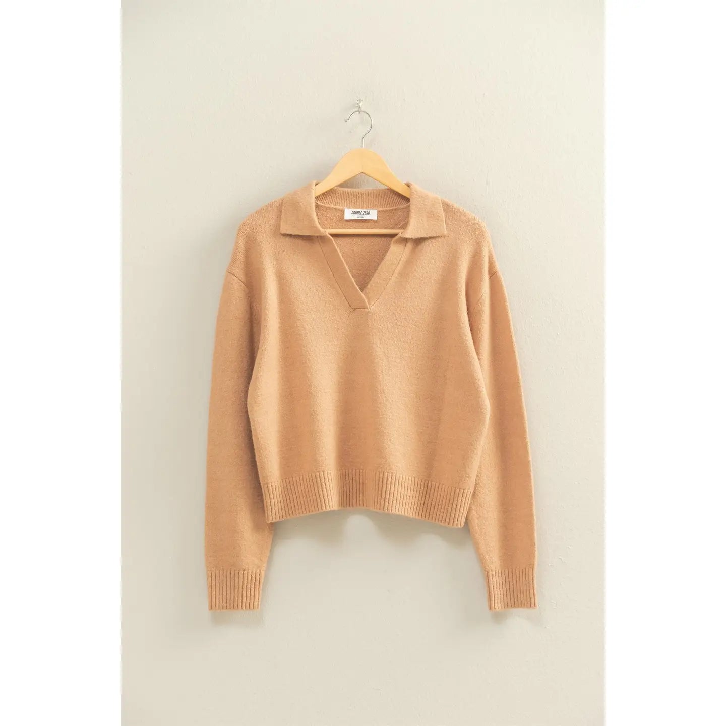 Collard V Neck Sweater