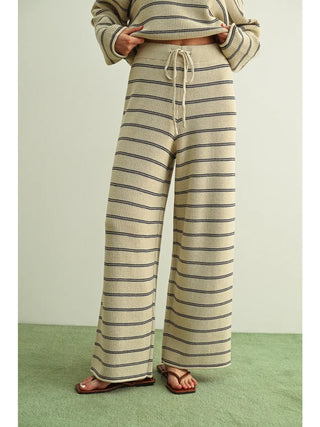 Striped Pattern Knitted Pants