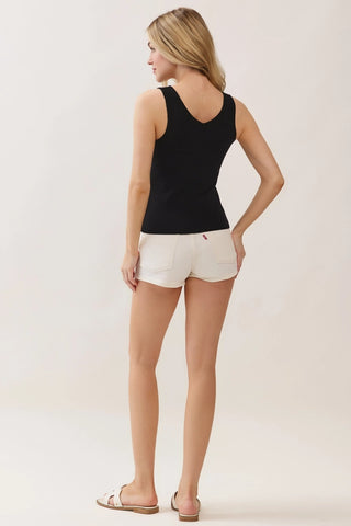 V-Neck Sleeveless Sweater Top