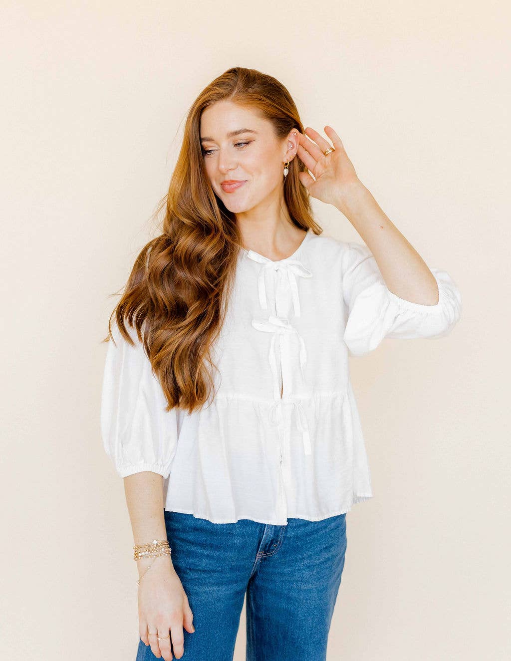 Screwback Stud Earrings Sadie - Gold