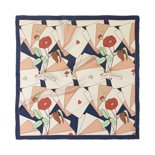 Camellia Silk Bandana Scarf
