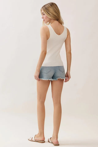 V-Neck Sleeveless Sweater Top