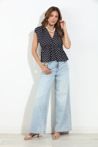 Archer Cross Front Peplum Top