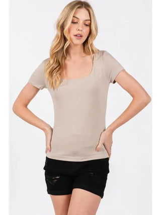 Rayon Square Neck Top