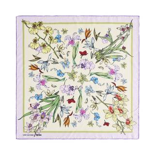 Orchid Symphony Silk Bandana Scarf