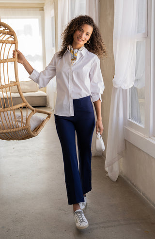 Adjustable Sleeve Woven Top