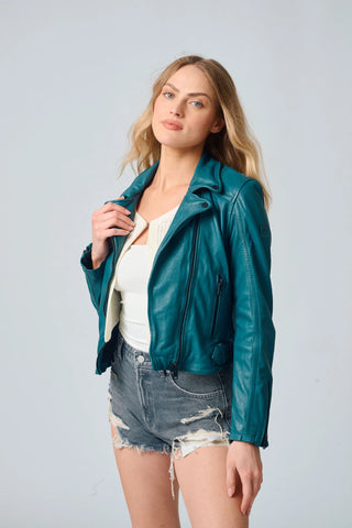 Bita Crop Moto Jacket
