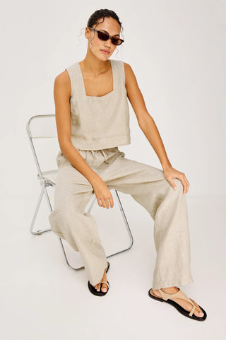 Emmie Pant Heathered Flax