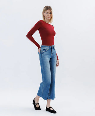 Annaisha High Rise Crop Slim Wide