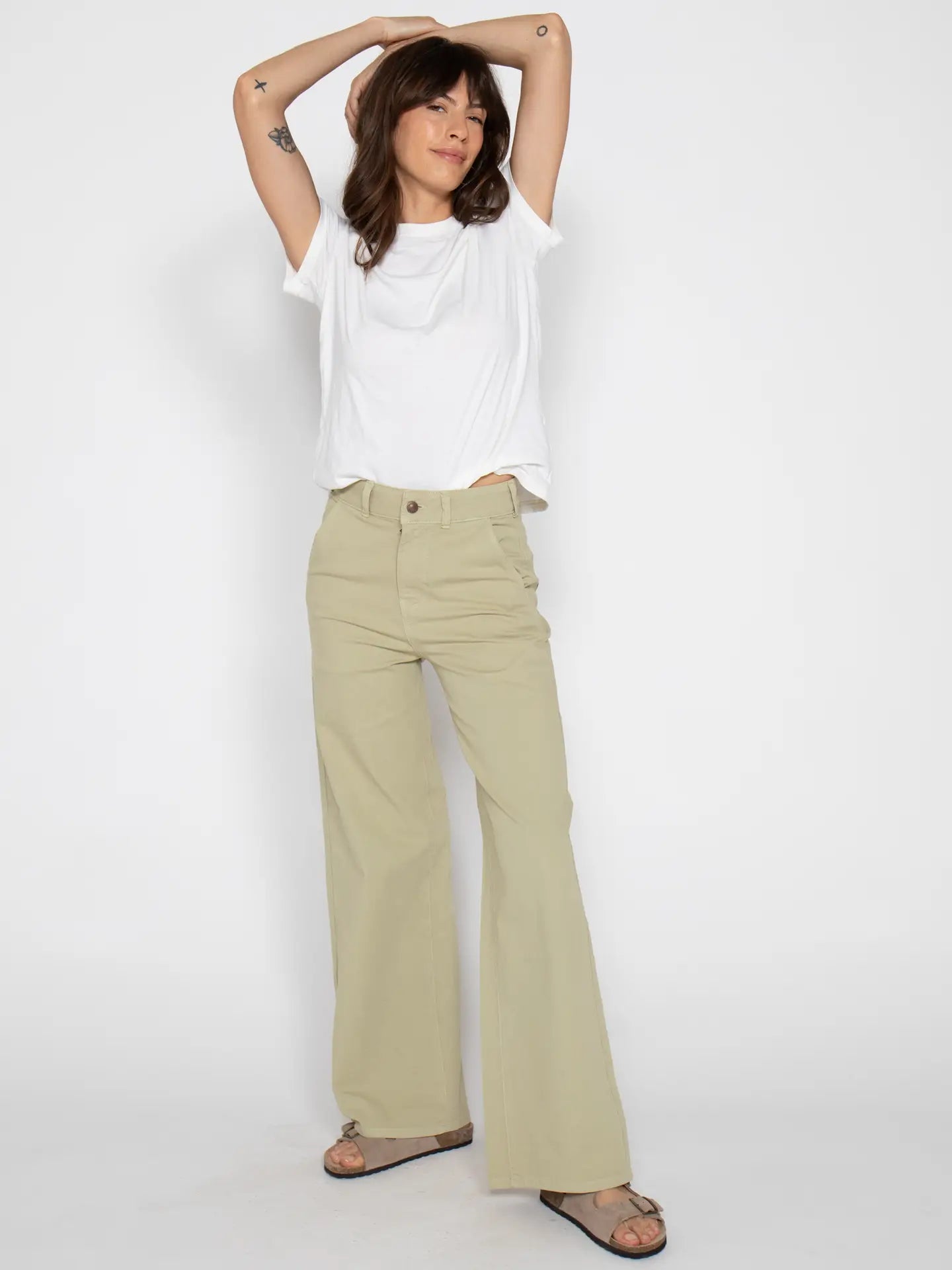 Flora Stretch High Rise Trouser, Lint