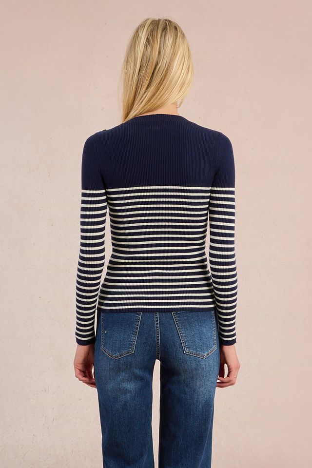 Eloise Striped Heart Sweater
