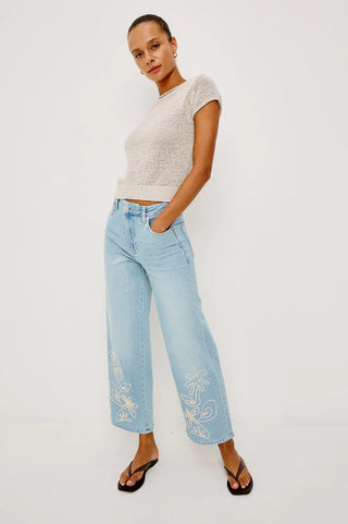 Getty Crop Lelani Embroidered