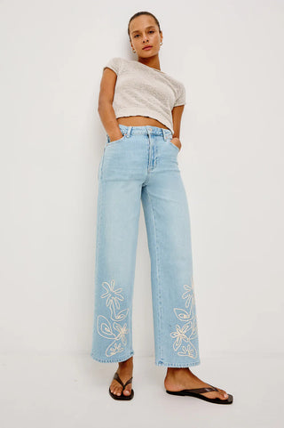 Getty Crop Lelani Embroidered