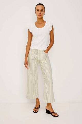 Getty Crop Malibu Stripe TS