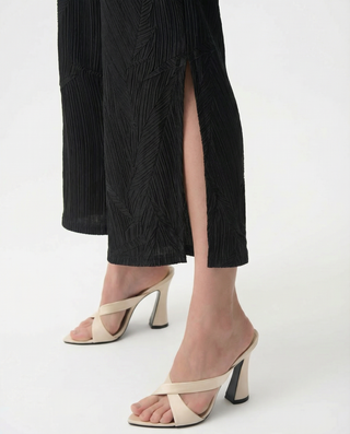 Pleated Pull-On Culotte Pants