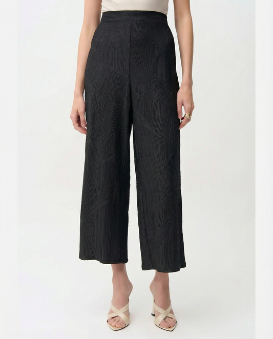 Pleated Pull-On Culotte Pants
