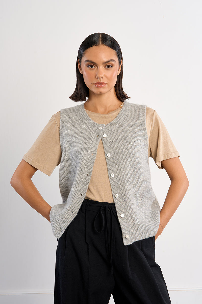 Amie Sleeveless Cardigan