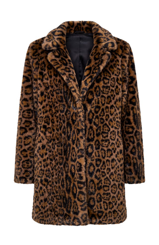Collared Faux Fur Coat