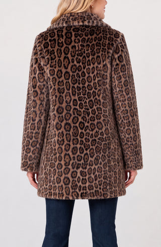 Collared Faux Fur Coat