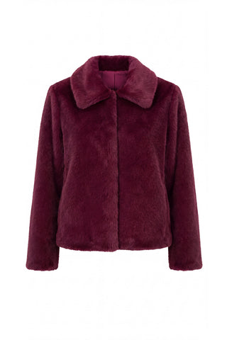 Collared Faux Fur Jacket