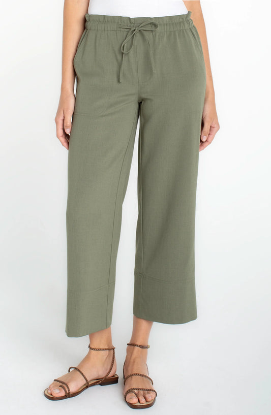 Pull On Tie Waist Wide Leg Ankle 26" Ins.