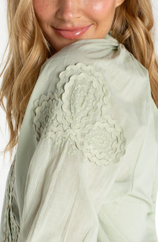 3/4 Sleeve Woven Top