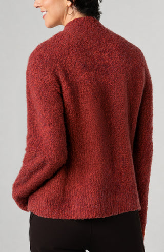 Buttoned Mock Neck Sweater