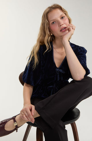Shania Woven Peplum Top