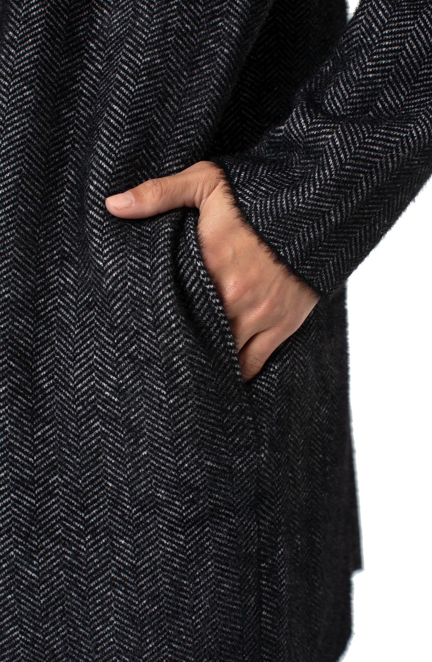 Long Sleeve Open Knit Shawl Sweater Coat