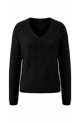 Long Slv Vneck Sweater