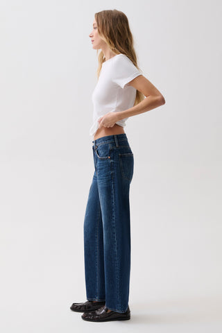 Lexi Mid Rise Bowed Straight