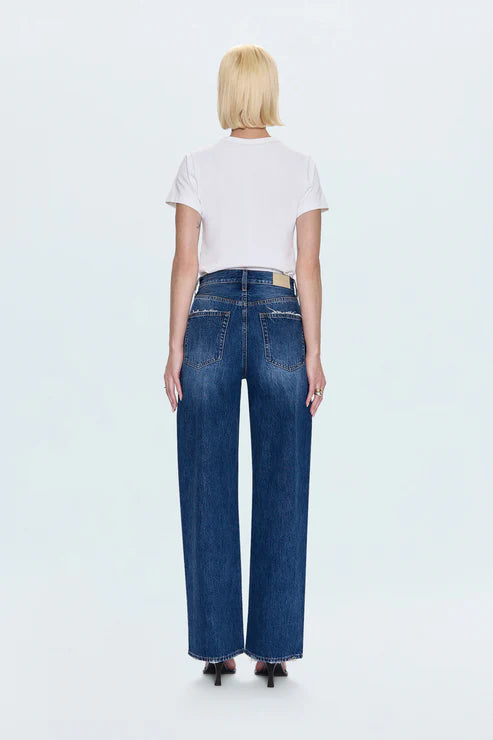 Tate High Rise Bowed Wide Leg