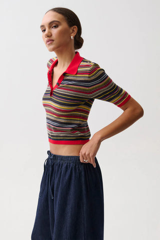 Ashlee SS Polo Sweater