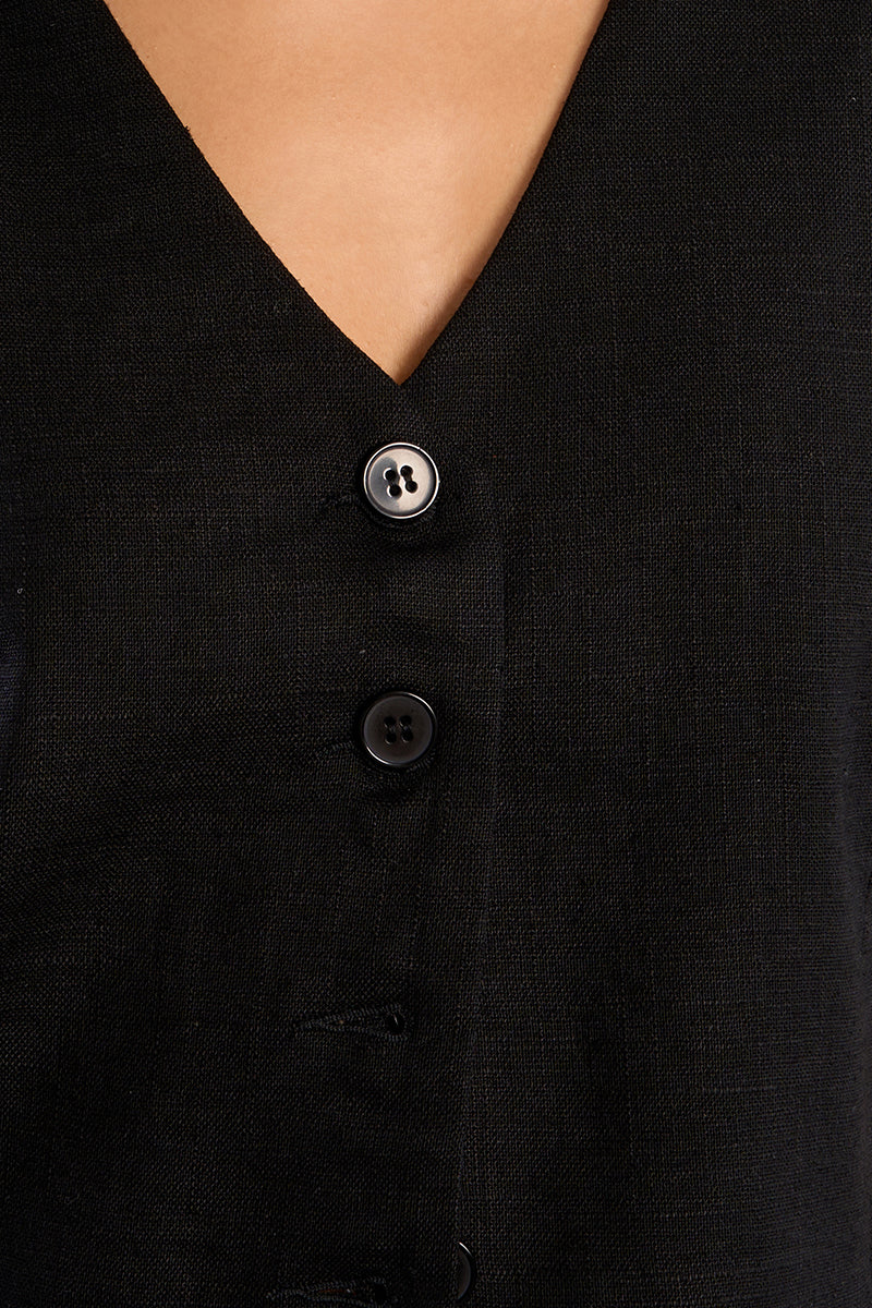 Cindy Woven Sleeveless Jacket