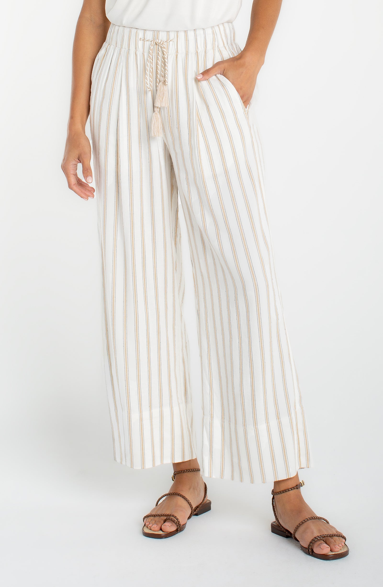 Pull-on Wide Leg Crop Trouser 26' Ins