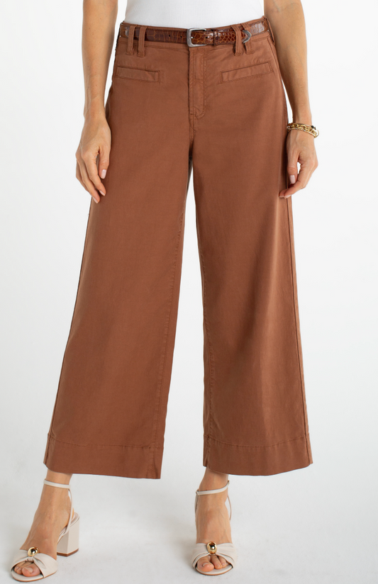 High Rise Crop Wide Leg