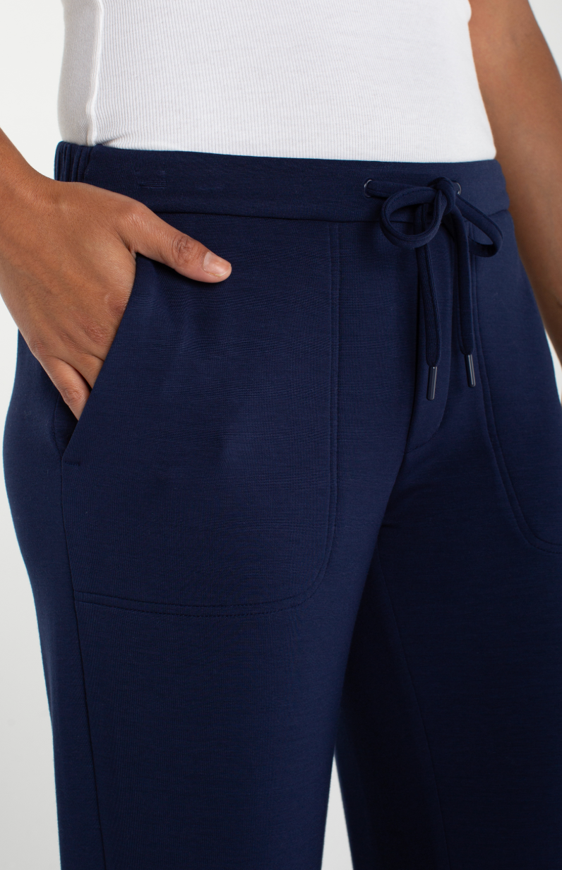 Pull On Wide Leg Crop Trouser