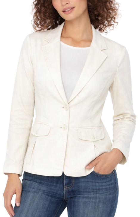 Peplum Blazer Whipped Cream