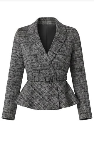 Belted Peplum Blazer