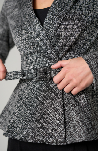 Belted Peplum Blazer