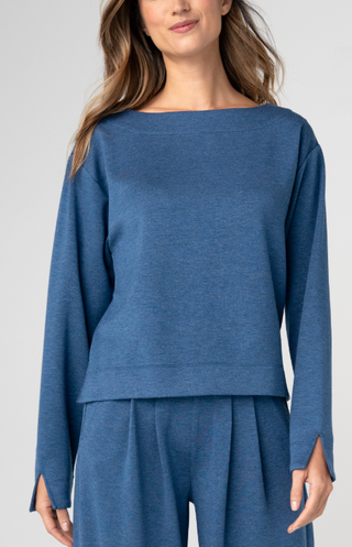 Long Sleeve Boat Neck Sweater