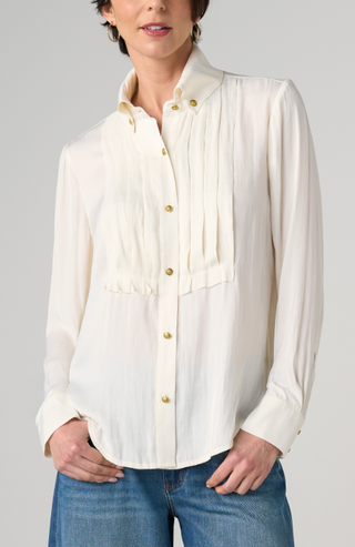 Long Sleeve Tuxedo Top